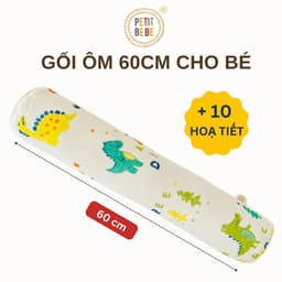 Thumbnail Gối ôm dài 60cm cho bé PETIT BEBE muslin thấm hút thoáng khí an toàn họa tiết đáng yêu 1