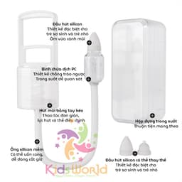 Thumbnail Dụng cụ hút mũi trẻ sơ sinh kéo tay Hello Nasal bản nâng cấp Deluxe Edittion kèm 2 đầu hút silicon 3