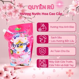 Thumbnail Thùng 8 Túi Nước Giặt Đậm Đặc HygienC Plus 2.6Kg/ Túi Hương Nước Hoa - Hàng Chính Hãng 4