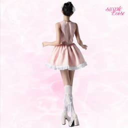 Thumbnail Đầm thiết kế dáng chữ A màu hồng PINK SWAN tiểu thư, sang chảnh dự tiệc - Simple Twist 2