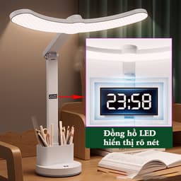 Thumbnail Đèn học tích điện, Sipanic để bàn học đọc sách làm việc, cảm ứng chạm 3 chế độ ánh sáng 3