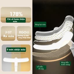 Thumbnail Đèn học tích điện, Sipanic để bàn học đọc sách làm việc, cảm ứng chạm 3 chế độ ánh sáng 2