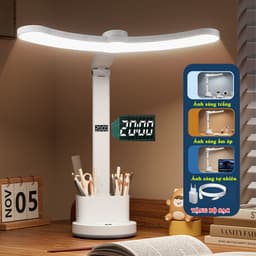 Thumbnail Đèn học tích điện, Sipanic để bàn học đọc sách làm việc, cảm ứng chạm 3 chế độ ánh sáng 1