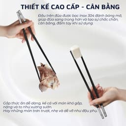 Thumbnail Đũa nhựa PPS sợi thủy tinh DandiHome kết hợp Inox 304 DandiHome cao cấp, chống trượt, chống nấm mốc 4