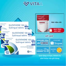 Thumbnail COMBO 3 HỘP Viên Ngậm Trắng Da GLUTATHIONE 100mg SUBLINGUAL TABLETS Nhập Nhẩu Italy 1