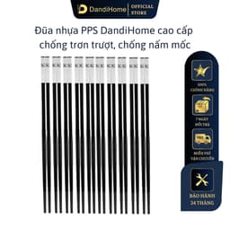 Thumbnail Đũa nhựa PPS sợi thủy tinh DandiHome kết hợp Inox 304 DandiHome cao cấp, chống trượt, chống nấm mốc 1