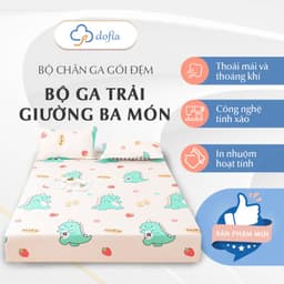 Thumbnail Bộ Ga Trải Giường Dofia cao cấp chất liệu An Toàn cho Làn Da Kháng Khuẩn và thoáng mát 2