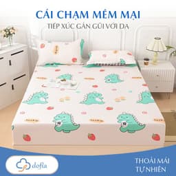 Thumbnail Bộ Ga Trải Giường Dofia cao cấp chất liệu An Toàn cho Làn Da Kháng Khuẩn và thoáng mát 3
