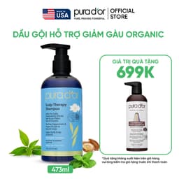 Thumbnail Dầu gội hữu cơ  kiềm dầu, giảm gàu nuôi dưỡng da đầu PURA D'OR Scalp Therapy 473ml 1