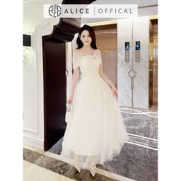 Thumbnail Váy Trễ Vai Dự Tiệc Alice, Đầm Lưới Phối Ren Dáng Maxi Ôm Eo, Váy Đính Đá Nổi Có Lót Xòe Bồng, Phù Hợp Đi Sự Kiện T40 2