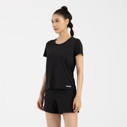 Thumbnail Áo thun chạy bộ nữ kiprun 100 đen Decathlon KALENJI mã 8817407 2