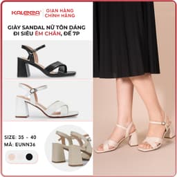 Thumbnail Kaleea - Giày Sandal Cao Gót Nữ Thiết Kế Quai Da Đan Chéo Đế Cao 7p - EUNN36 1