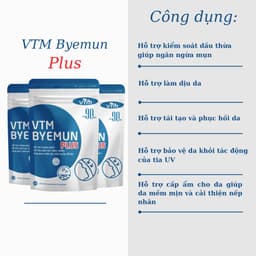 Thumbnail Viên uống VTM Byemun Plus hỗ trợ giảm mụn, thanh nhiệt cơ thể - Túi 90 viên 4