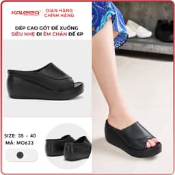 Thumbnail Kaleea - Dép Cao Gót Nữ Đế Xuồng Cao 6p Chất Da Mềm, Đi Nhẹ Êm Chân - MO633 1