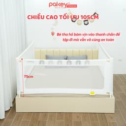 Thumbnail Thanh Chắn Giường Cho Bé PAKEY G600, Chặn Giường Chất Liệu Cao Cấp An Toàn Cho Bé 2