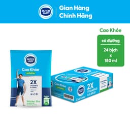 Thumbnail Thùng 24 Bịch Sữa Dinh Dưỡng Dutch Lady Cao Khỏe Có Đường 24x180ml 1