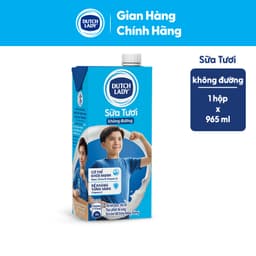 Thumbnail Hộp Sữa Tươi Tiệt Trùng Dutch Lady Không Đường 965ml 1