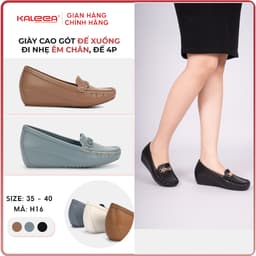 Thumbnail Kaleea - Giày Cao Gót Đế Xuồng Chất Da Mềm Siêu Nhẹ, Đi Êm Chân Cao 4p - H16 1