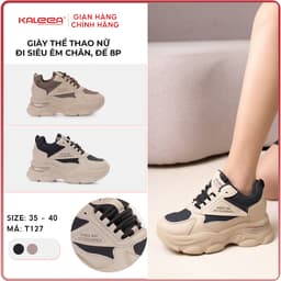 Thumbnail Kaleea - Giày Thể Thao Nữ Độn Đế Cao 8p, Chất Da Mềm Đi Hack Dáng - T127 1