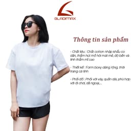 Thumbnail Áo Thun Trơn GLADIMAX Form Boxy Cotton 230 GSM Cao Cấp Cổ Tròn T157 2
