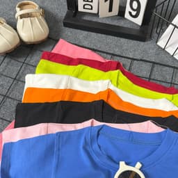 Thumbnail Áo Thun Bé Gái Bé Trai Kiểu Dáng Basic Cotton Mềm, Mát Chất Lượng Cao BabyBoo - PiBo-CTCT 2