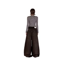 Thumbnail làminapparel - STRIPED BUTTON BODYSUIT - GREY | CREAM 1