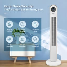 Thumbnail Quạt tháp lọc không khí FUJIHOME điều khiển từ xa, màn hình cảm ứng, bảo hành 24 tháng toàn quốc 2