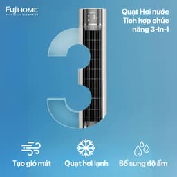 Thumbnail Quạt tháp hơi nước lọc không khí FUJIHOME Màn led hiển thị, điều khiển từ xa, bảo hành 24 tháng 4