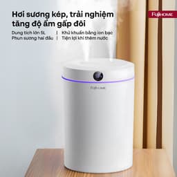 Thumbnail Máy phun sương tạo ẩm FUJIHOME HM05B xông tinh dầu, 3 tốc độ phun, màn led và đèn led hiển thị 2
