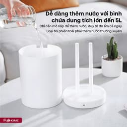 Thumbnail Máy phun sương tạo ẩm FUJIHOME HM05B xông tinh dầu, 3 tốc độ phun, màn led và đèn led hiển thị 4