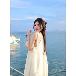 Thumbnail Đầm Nữ Freesize Mùa Hè Cổ Yếm Voan Tơ Xếp Tầng Dễ Thương -  AILEN - GOÛT DE JUN 1