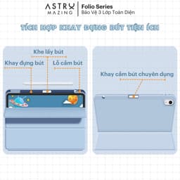 Thumbnail Bao da F03 nâng cấp 3 lớp chống sốc AstroMazing có khay đựng bút, cover dành cho iPad Pro 11 Air 4 5 Gen 9 2