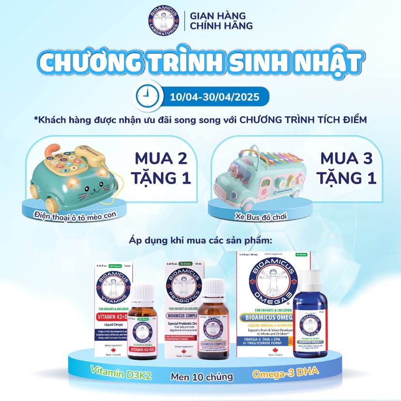 Ảnh BioAmicus Vitamin D3K2 giúp trẻ phát triển chiều cao - Vitamin D3K2 MK-7 Cho Trẻ Lọ 10mL 2
