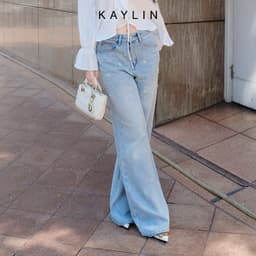 Thumbnail Quần JEAN KAYLIN form suông đính ngọc chất vải denim dầy dặn BST Hè 2025 - N2450 4