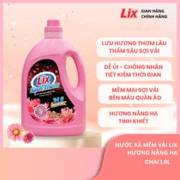 Thumbnail Nước xả làm mềm vải Lix sạch thơm hương nắng hạ 1,8/ 2,2L/ 3,2L - Nước xả hạt lưu hương thơm trên sợi vải - Lixco 2