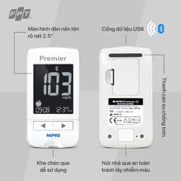 Thumbnail Combo Máy đo đường huyết Nipro Premier Alpha (mg/dL và mmol) + 01 hộp que NIPRO Premier (25T) 3