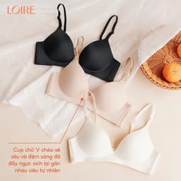 Thumbnail Áo Lót Không Gọng Đệm Mỏng Thoải Mái Cúp Chữ V Sâu Định Hình Ngực Loire AL250304 1