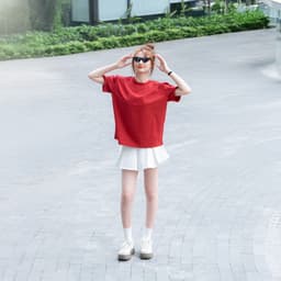 Thumbnail Áo Thun Trơn GLADIMAX Unisex Nam Nữ l Form Boxy Cotton 230 GSM Cao Cấp Cổ Tròn T157 3