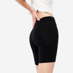 Thumbnail Quần short stretching đạp xe ôm sát cho nữ fit+ 500 đen DECATHLON DOMYOS mã 8511786 2