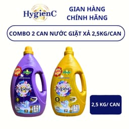 Thumbnail Combo 2 Can Nước Giặt Xả HygienC Plus 2,5Kg/Can Đậm Đặc Hương Nước Hoa - Hàng Chính Hãng 2