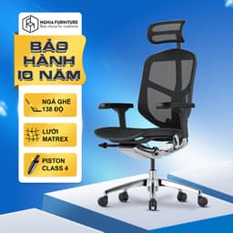 Thumbnail Ghế công thái học Nghia Furniture Ergohuman Enjoy 02, Lưới Matrex Mỹ, piston class 4, ngả ghế 138 độ 1