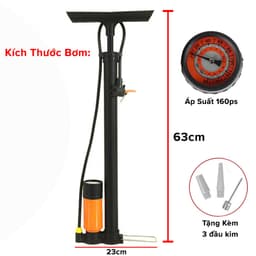 Thumbnail Bơm Xe Đạp Bơm Xe Máy Có Áp Kế Dùng Tay Nhỏ Gọn Hàng To Bơm Khí Nhanh Hơn Hỗ Trợ Van Pháp Van Mỹ Chính Hãng Amalife 2