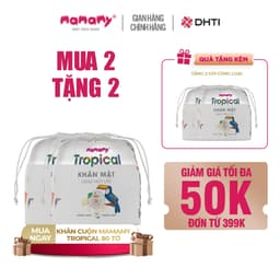 Thumbnail Túi khăn mặt dạng cuộn Mamamy Tropical 80 tờ, Khăn giấy khô đa năng cao cấp, tự nhiên, mềm dai, sạch cực 1