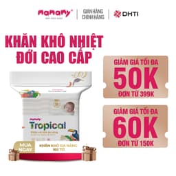 Thumbnail Khăn khô cao cấp cho bé Mamamy 100% sợi tự nhiên và rayon Tropical gói 160 tờ mềm, dai, sạch cực 1