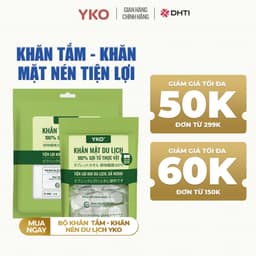 Thumbnail Khăn tắm, khăn mặt nén du lịch Yko chất liệu 100% sợi tư nhiên và rayon, dùng 1 lần phù hợp đi công tác du lịch 1