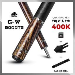 Thumbnail Gậy Bida Lỗ Rhino G-W Bocote - Ngọn Glassfiber - Chính Hãng - Tặng kèm combo phụ kiện 1