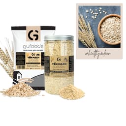 Thumbnail Yến mạch tươi cán mỏng (cán dẹt) GUfoods - Giàu chất xơ, Tốt cho sức khoẻ, Healthy, Tập gym, Eat clean (200g/500g) 1