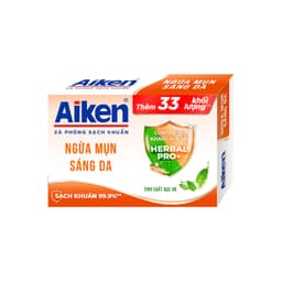 Thumbnail Combo 2 Xà phòng Aiken sạch khuẩn Ngừa Mụn Sáng Da chiết xuất Bạc Hà (120g x 2) 1