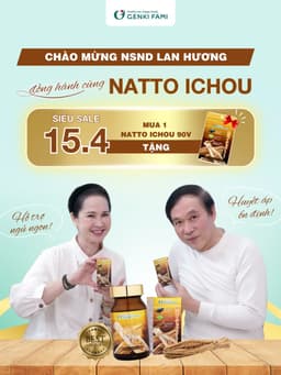 Thumbnail Viên Uống Bổ Não, Ngừa Đột Quỵ Tai Biến, Giúp Ngủ Ngon Nattokinase 3000FU Natto Ichou Genki Fami Nhật Bản 1