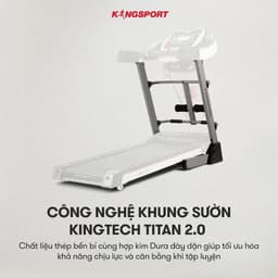 Thumbnail CHỈ GIAO MIỀN BẮC I Máy chạy bộ KINGSPORT BK-8000 đa năng, thảm chạy rộng chống trơn, kèm đai massage và thanh gập bụng 4